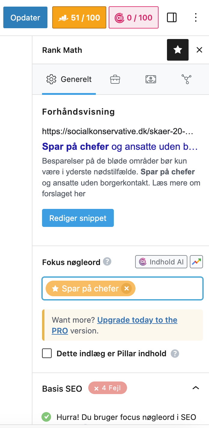 1 Gør indlægget findbart 1 Gør indlægget findbart