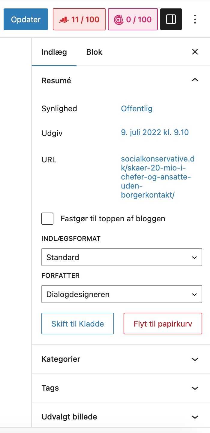 Socialkonservative indlægs værktøj højre margin Socialkonservative indlægs værktøj højre margin