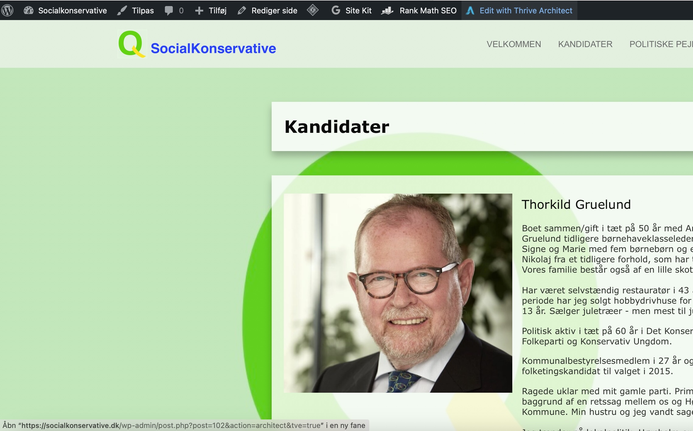 Socialkonservative, rediger side